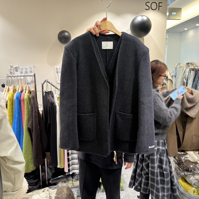 SOF韓國代購㊣女裝新品真品推薦職業人氣時尚25秋冬套裝兩件套SOF套裝圖色3灰色