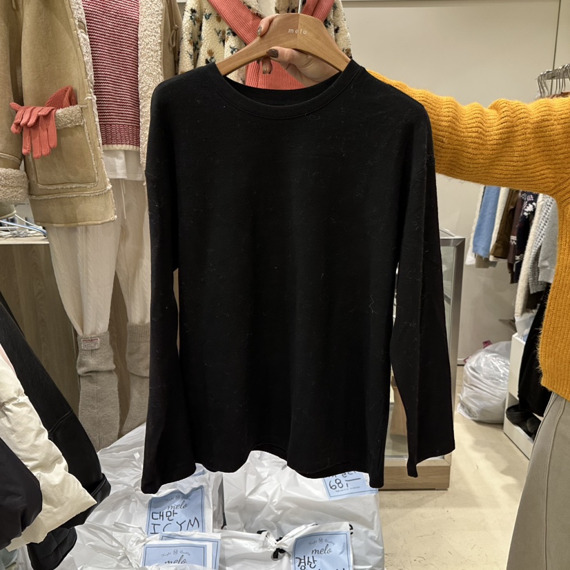 MELO東大門㊣直郵女士新款時尚熱賣休閑推薦真品職業長袖T恤MELO長袖T恤圖色4