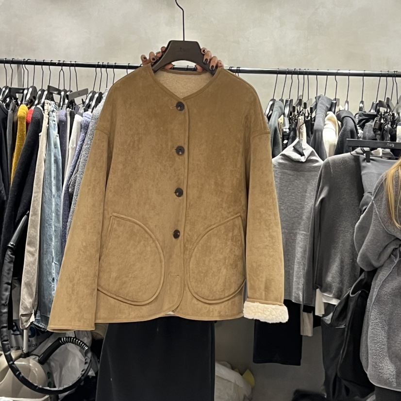 TUG東大門㊣實拍女裝新品職業推薦真品時尚休閑熱賣夾克麂皮TUG夾克圖色1