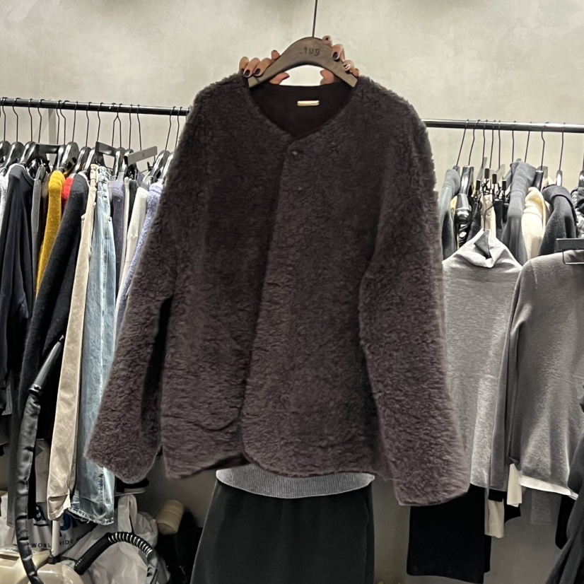 TUG東大門㊣實拍女裝新品職業推薦真品時尚休閑熱賣夾克麂皮TUG夾克圖色2