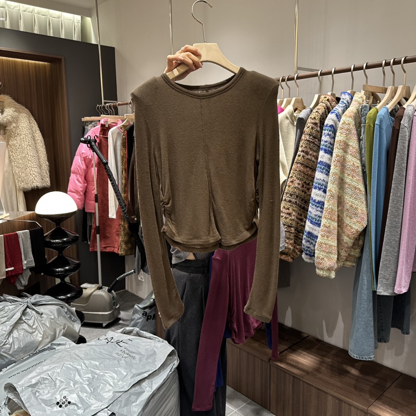 BABYTOUCH東大門㊣直郵女士新品推薦熱賣25秋冬長袖T恤羊毛絲綢BABYTOUCH長袖T恤圖色2