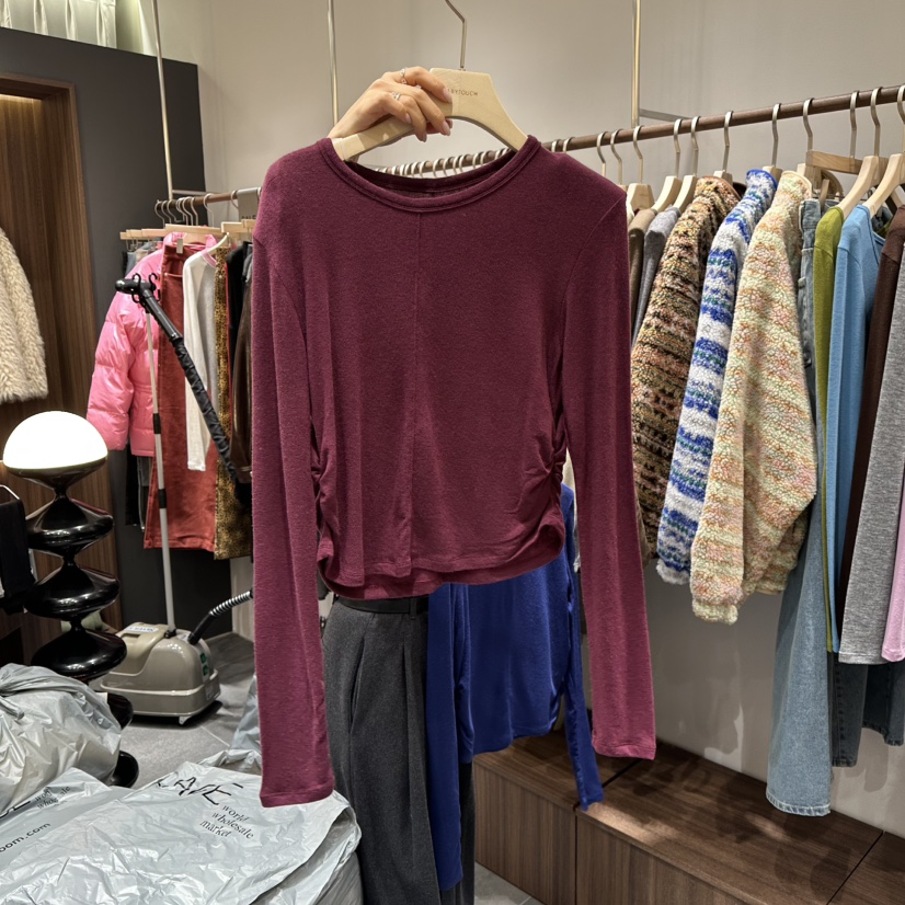 BABYTOUCH東大門㊣直郵女士新品推薦熱賣25秋冬長袖T恤羊毛絲綢BABYTOUCH長袖T恤圖色3