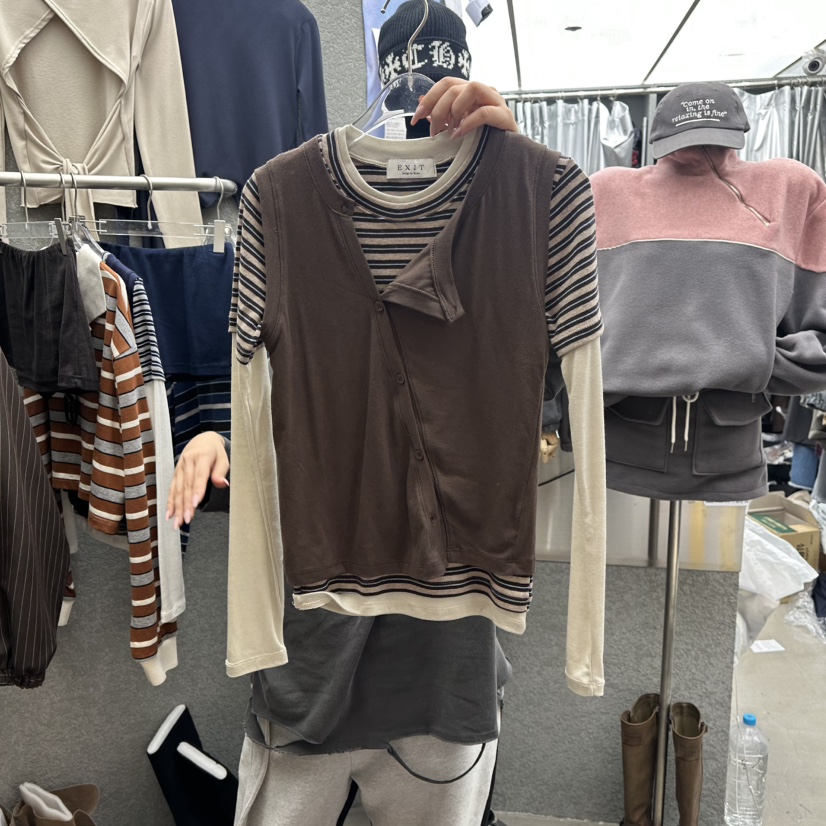 EXIT東大門㊣代購女裝新款休閑職業真品推薦25秋冬套裝三件套EXIT套裝圖色1