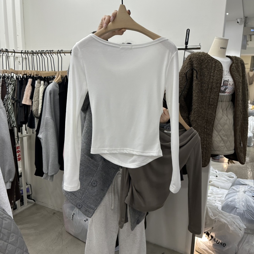 VENEFIT韓國代購㊣女裝新品時尚人氣25秋冬職業熱賣長袖T恤VENEFIT/JENNIE長袖T恤