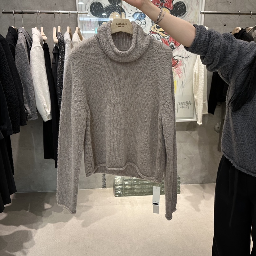 LAMAGIEPIE韓國直郵㊣女裝新款人氣休閑推薦職業時尚針織衫LAMAGIE GREY針織衫圖色2