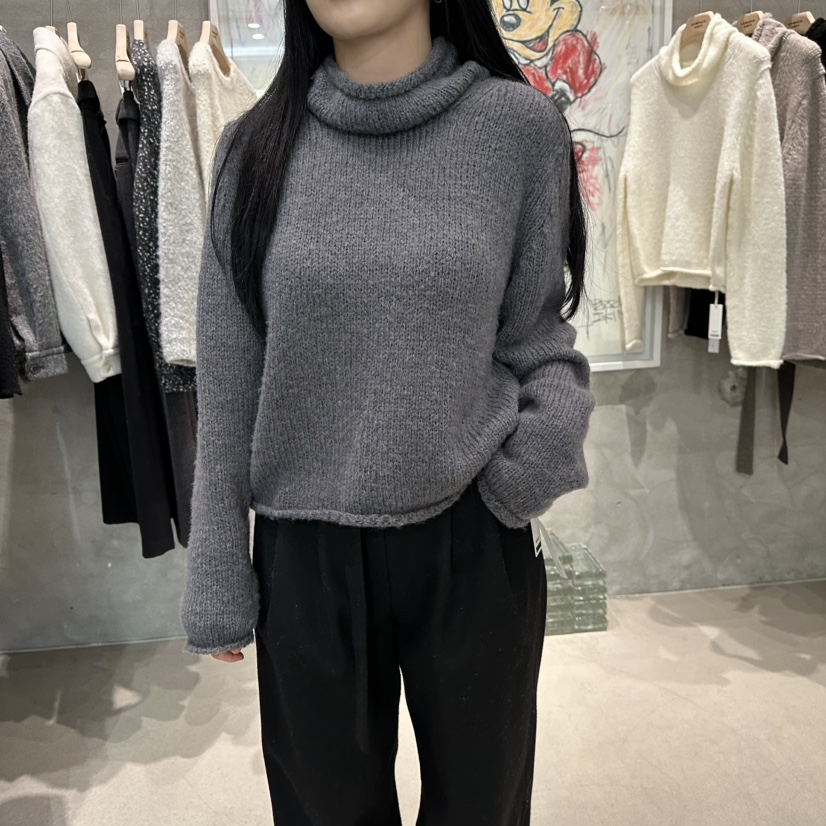 LAMAGIEPIE韓國直郵㊣女裝新款人氣休閑推薦職業時尚針織衫LAMAGIE GREY針織衫圖色3