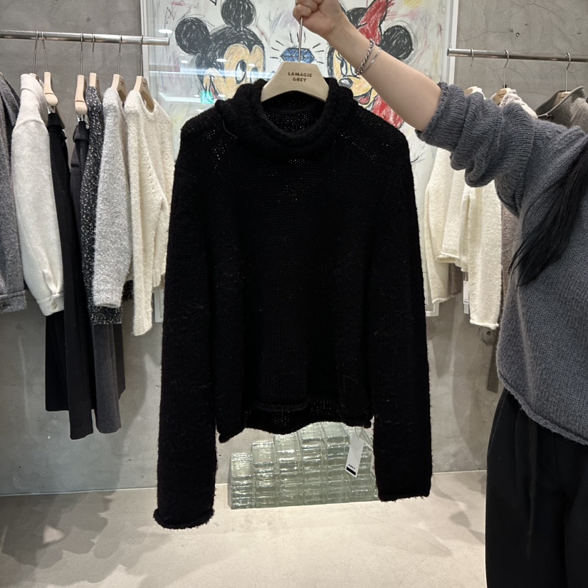 LAMAGIEPIE韓國直郵㊣女裝新款人氣休閑推薦職業時尚針織衫LAMAGIE GREY針織衫圖色4