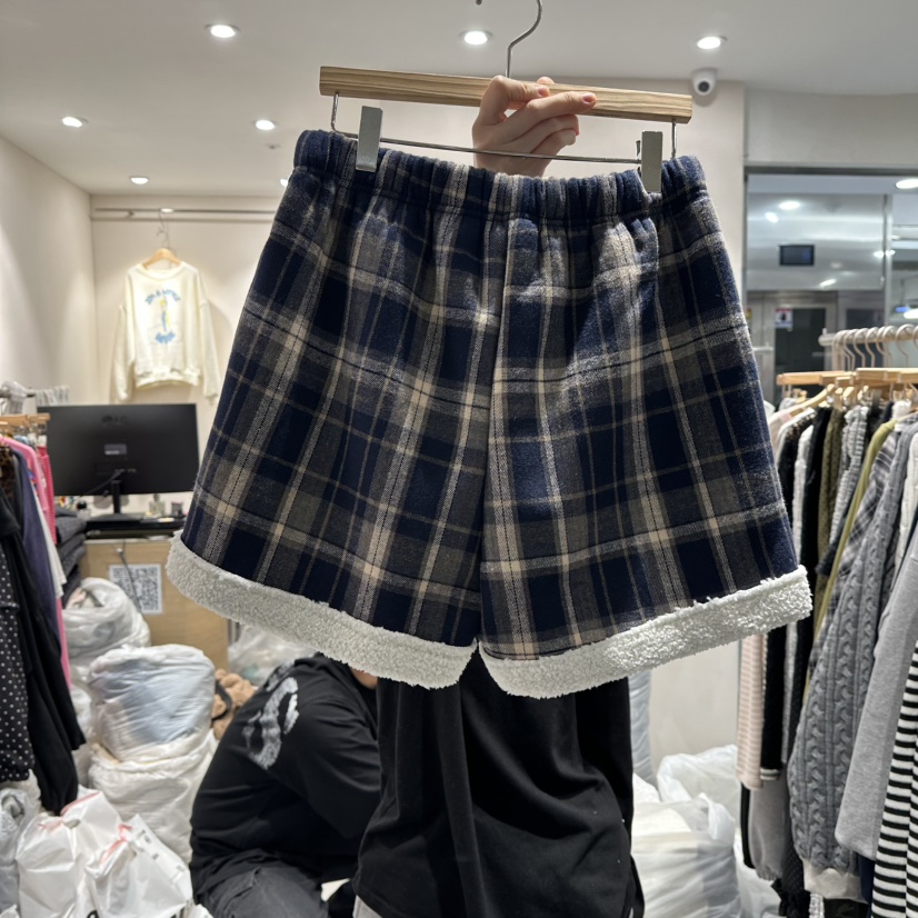 J.BALLOON韓國代購㊣女士新款推薦熱賣時尚休閑人氣短褲格子J.BALLOON短褲