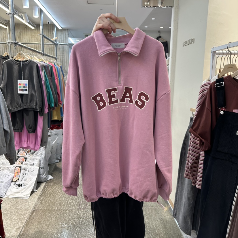 DELLING東大門㊣實拍女裝新款人氣推薦休閑熱賣25秋冬衛衣拉鏈DELLING衛衣圖色2