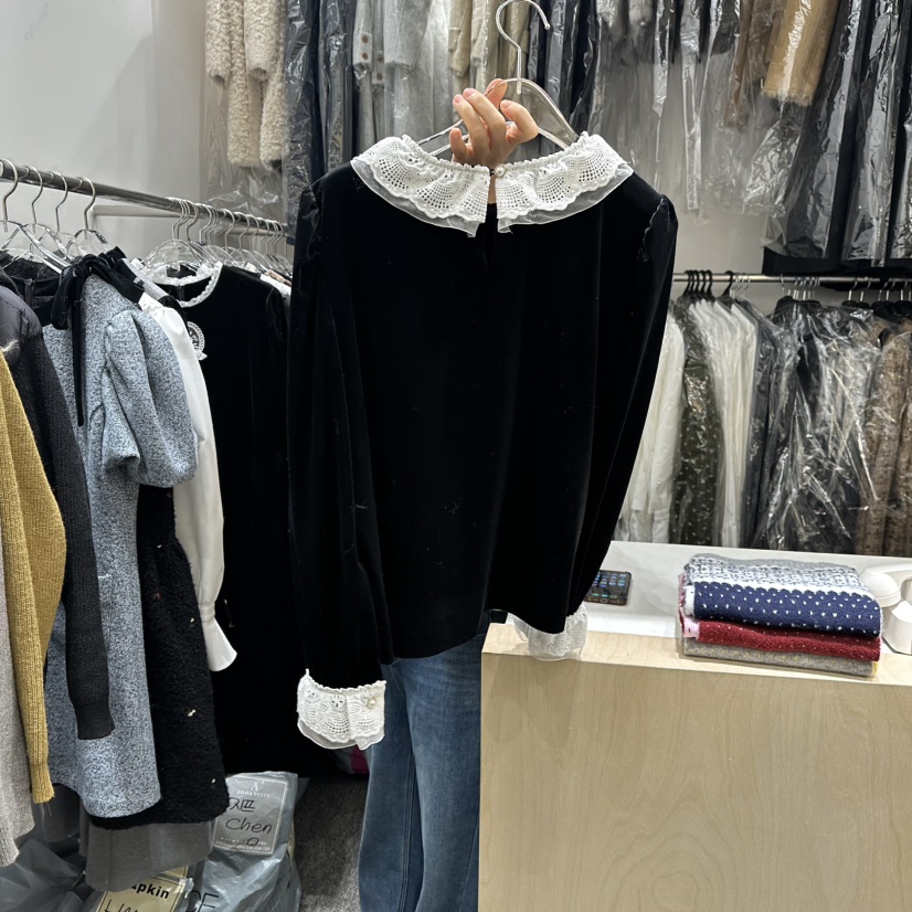 ANNA VERRY-P韓國直郵㊣女裝新品人氣時尚熱賣襯衫蕾絲衫ANNA VERRY-P襯衫/蕾絲衫