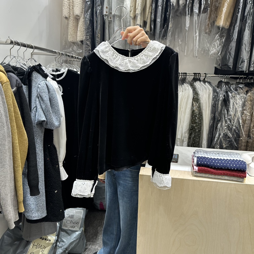 ANNA VERRY-P韓國直郵㊣女裝新品人氣時尚熱賣襯衫蕾絲衫ANNA VERRY-P襯衫/蕾絲衫圖色1