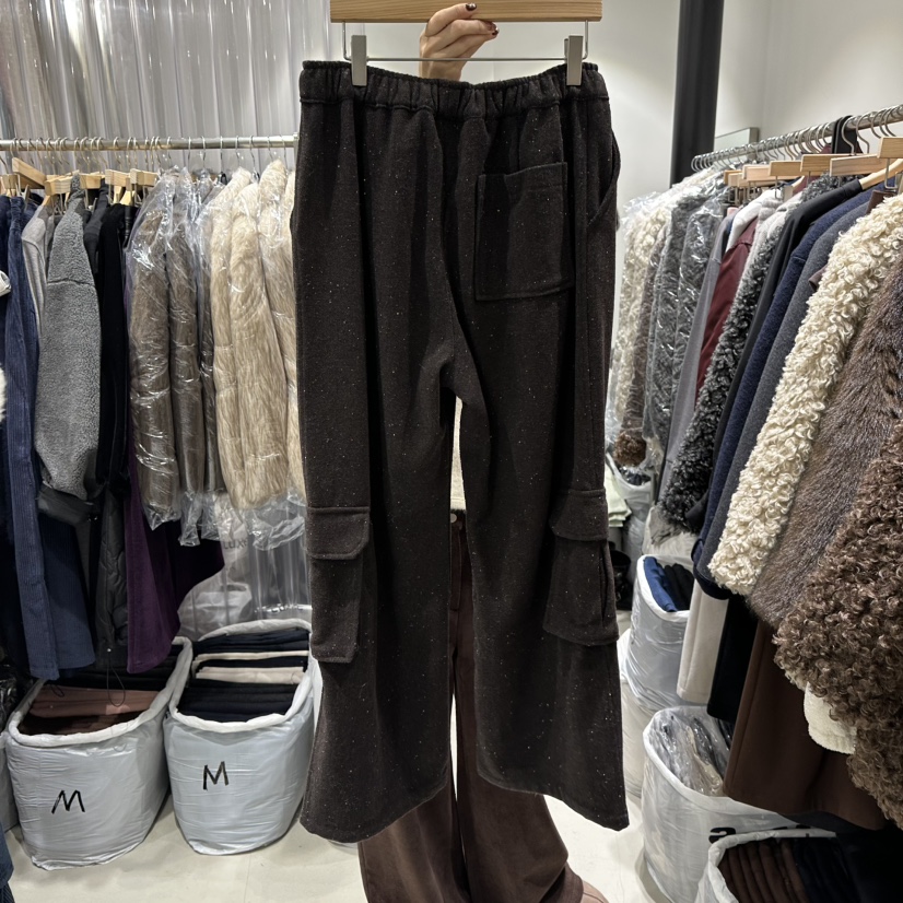 GREEK東大門㊣直郵女裝新品人氣25秋冬休閑熱賣休閑褲人字紋GREEK休閑褲