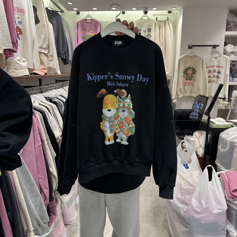 EVE東大門㊣直郵女士新款25秋冬推薦熱賣休閑人氣職業衛衣加絨EVE衛衣圖色3