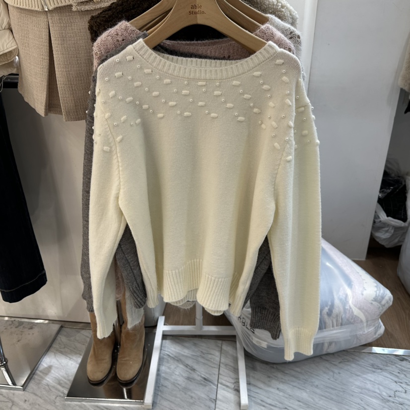 ABLESTUDIO東大門㊣實拍女裝新品人氣25秋冬休閑熱賣針織衫ABLESTUDIO針織衫圖色1