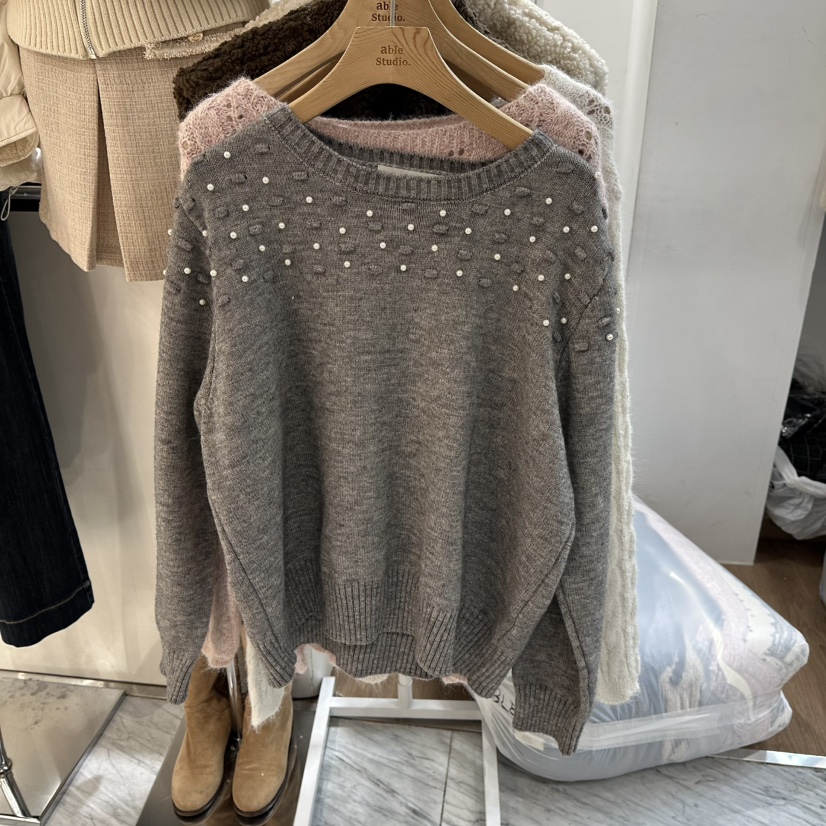 ABLESTUDIO東大門㊣實拍女裝新品人氣25秋冬休閑熱賣針織衫ABLESTUDIO針織衫圖色2