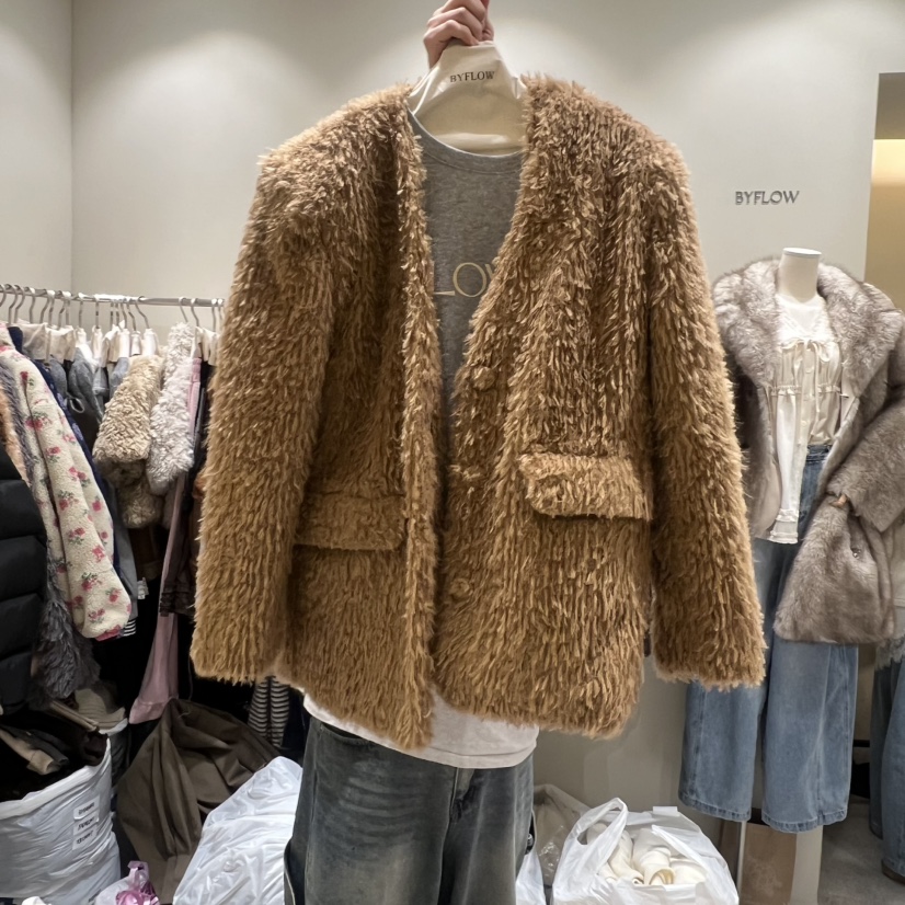 BY FLOW韓國直郵㊣女士新品熱賣職業休閑時尚推薦人氣夾克BY FLOW夾克圖色2