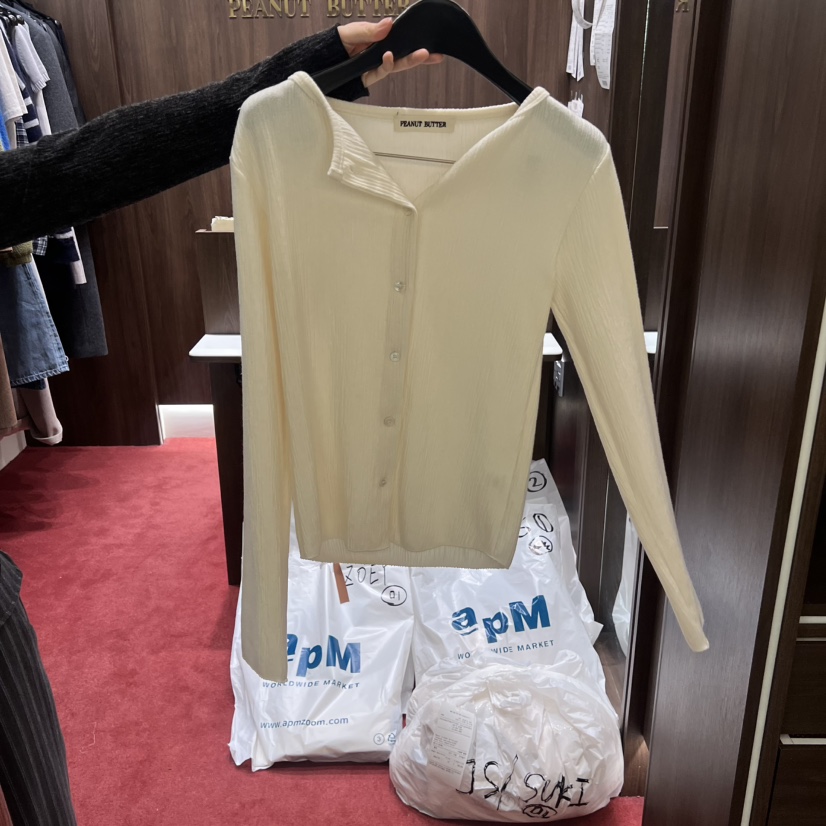 PEANUT BUTTER東大門㊣代購女士新款推薦25秋冬職業長袖T恤PEANUT BUTTER長袖T恤圖色1
