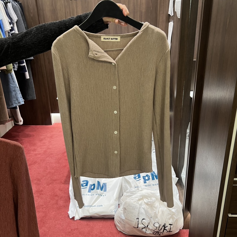 PEANUT BUTTER東大門㊣代購女士新款推薦25秋冬職業長袖T恤PEANUT BUTTER長袖T恤圖色3
