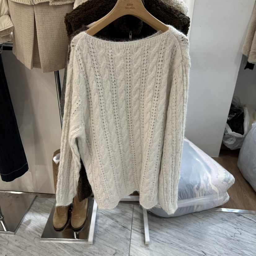 ABLESTUDIO東大門㊣代購女士新款熱賣推薦職業人氣時尚針織衫ABLESTUDIO針織衫圖色1