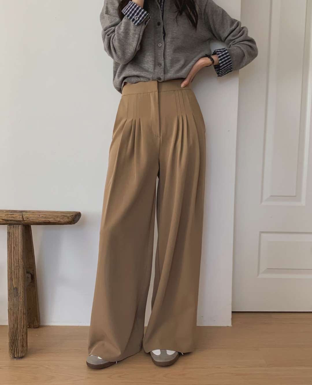 MONOPOLY-모노폴리-T東大門㊣實拍女裝新款25秋冬休閑褲鉤針編織MONO_POLY休閑褲