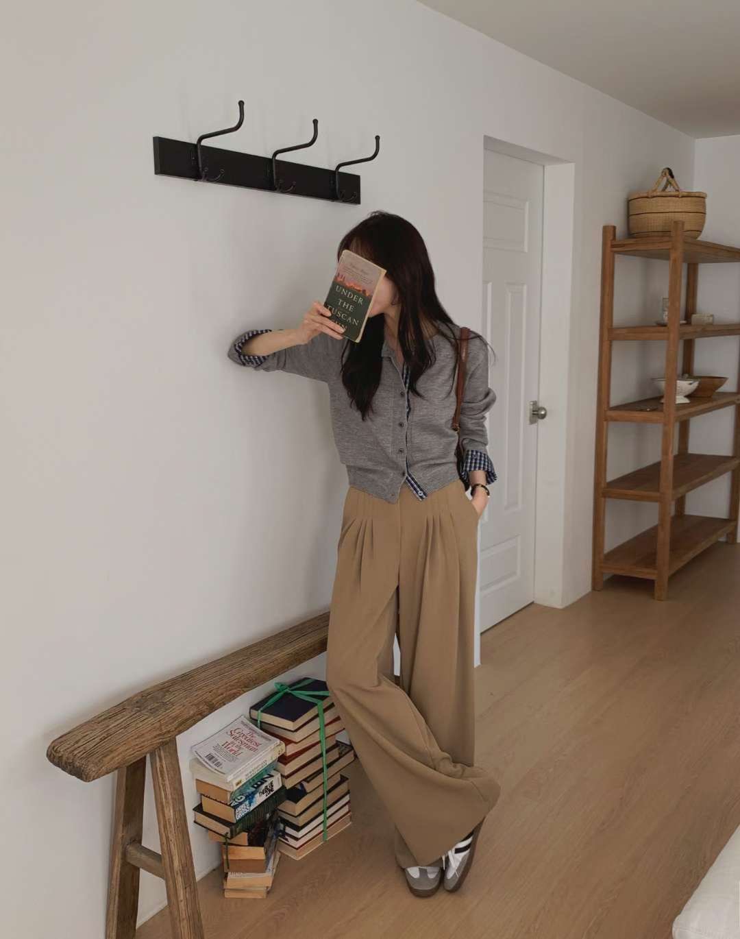 MONOPOLY-모노폴리-T東大門㊣實拍女裝新款25秋冬休閑褲鉤針編織MONO_POLY休閑褲