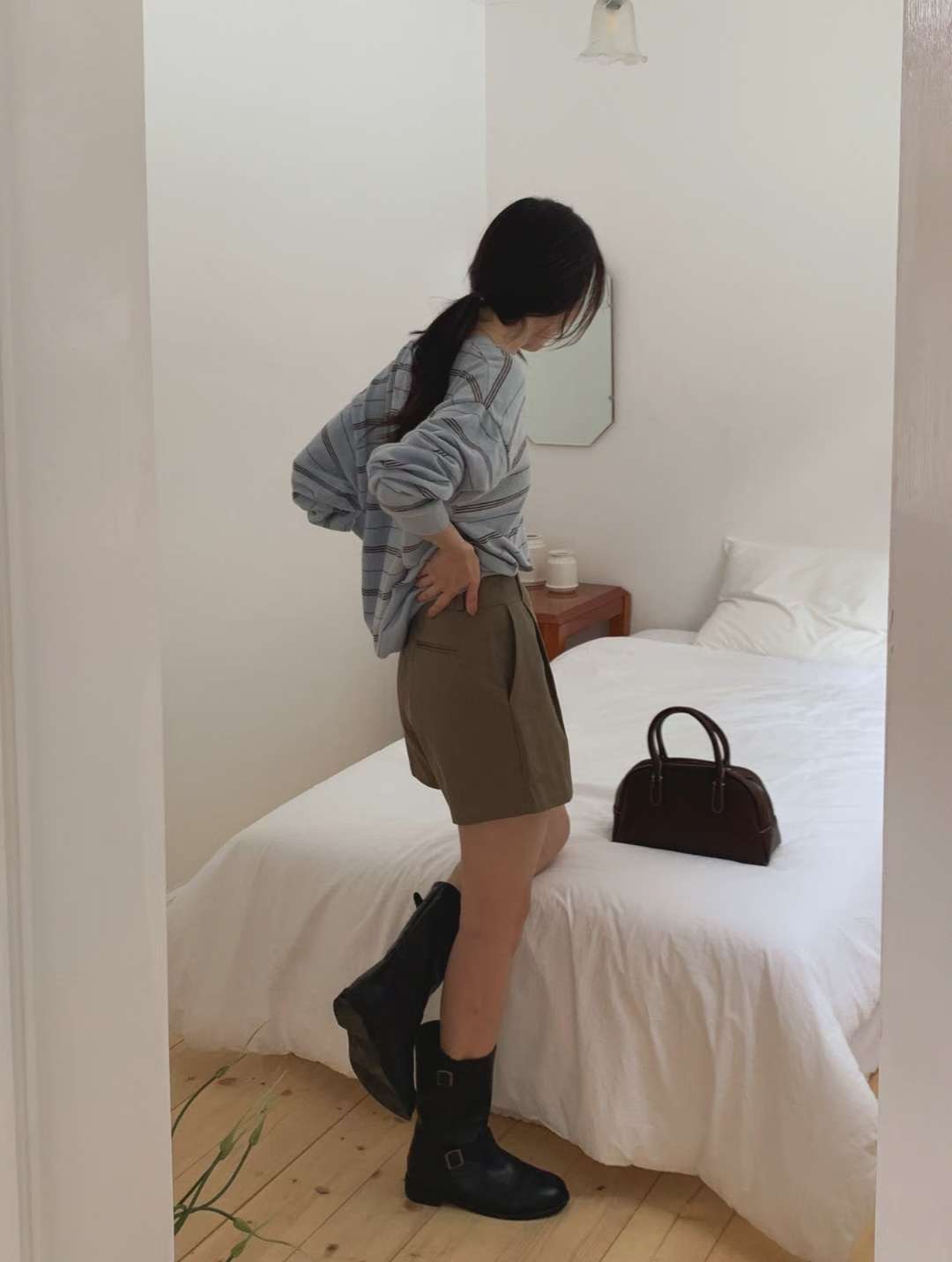 MONOPOLY-모노폴리-T東大門㊣實拍女裝新款職業人氣熱賣短褲MONO_POLY短褲