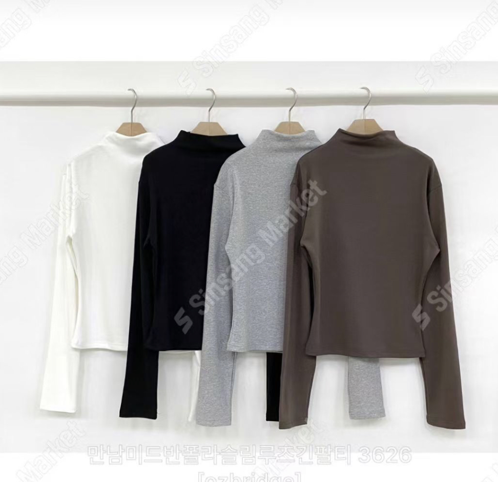 OZBRIDGE 오즈브릿지韓國直郵㊣女士新款人氣長袖T恤修身寬松OZBRIDGE 오즈브릿지長袖T恤圖色2左二色