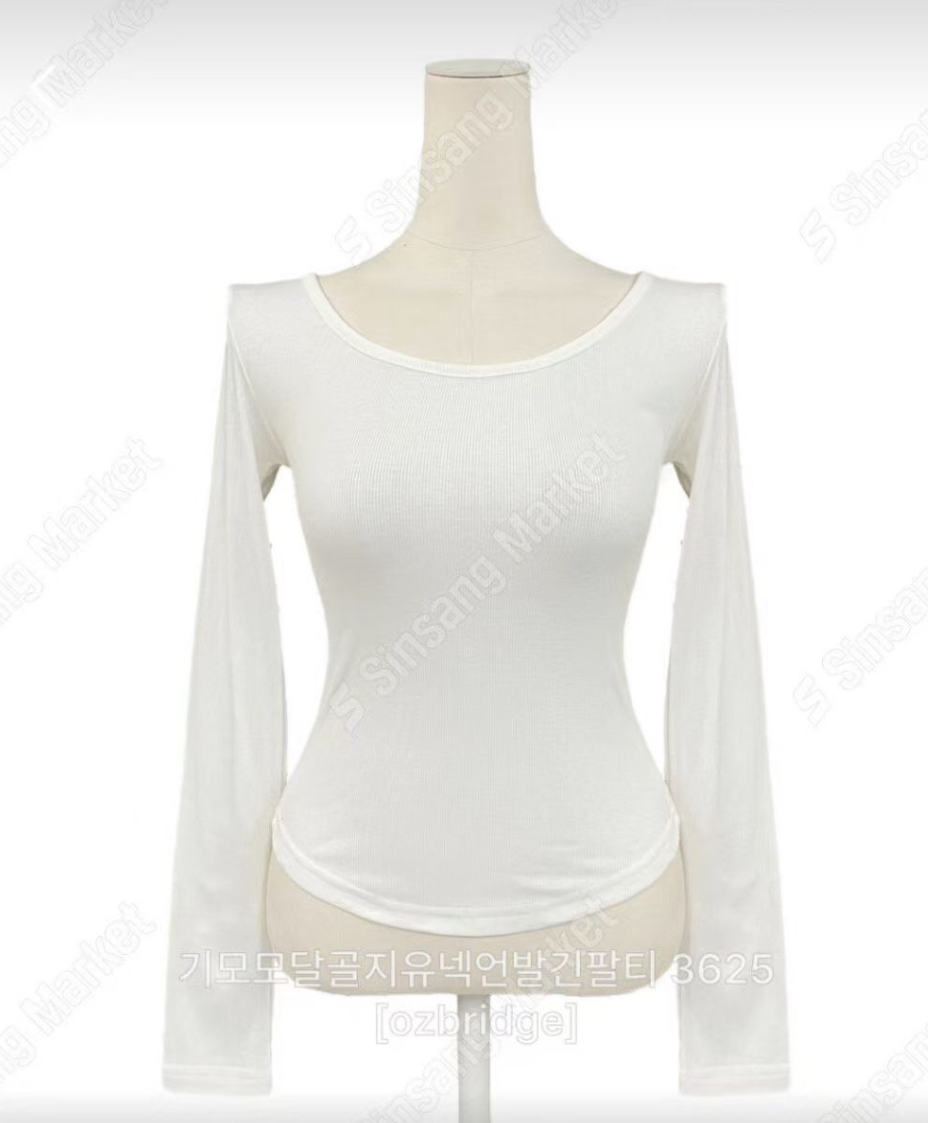 OZBRIDGE 오즈브릿지東大門㊣實拍女士新款時尚長袖T恤莫代爾羅紋OZBRIDGE 오즈브릿지長袖T恤圖色1