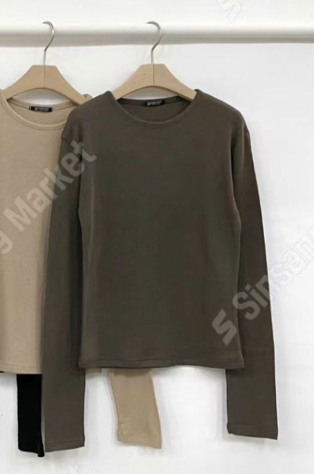 OZBRIDGE 오즈브릿지東大門㊣代購女裝新品人氣長袖T恤圓領OZBRIDGE 오즈브릿지長袖T恤圖色4