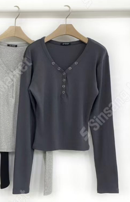 OZBRIDGE 오즈브릿지東大門㊣代購女士新款時尚長袖T恤莫代爾修身棉質寬松OZBRIDGE 오즈브릿지長袖T恤圖色4