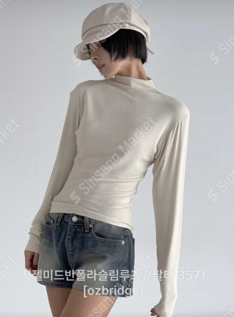 OZBRIDGE 오즈브릿지東大門㊣直郵女士新款熱賣長袖T恤修身寬松OZBRIDGE 오즈브릿지長袖T恤