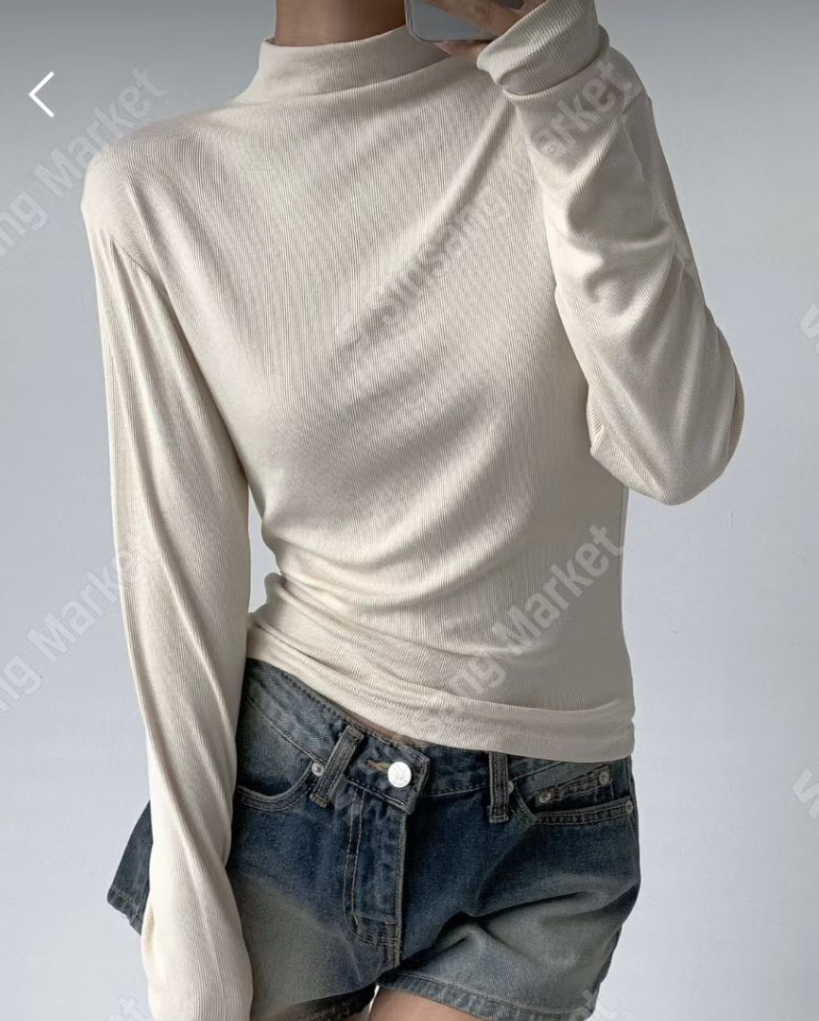 OZBRIDGE 오즈브릿지東大門㊣直郵女士新款熱賣長袖T恤修身寬松OZBRIDGE 오즈브릿지長袖T恤圖色4