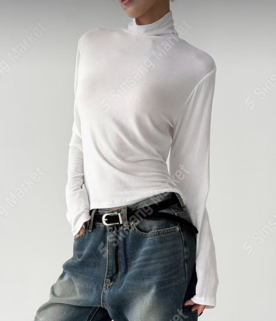 OZBRIDGE 오즈브릿지韓國直郵㊣女裝新品職業長袖T恤修身寬松OZBRIDGE 오즈브릿지長袖T恤圖色1