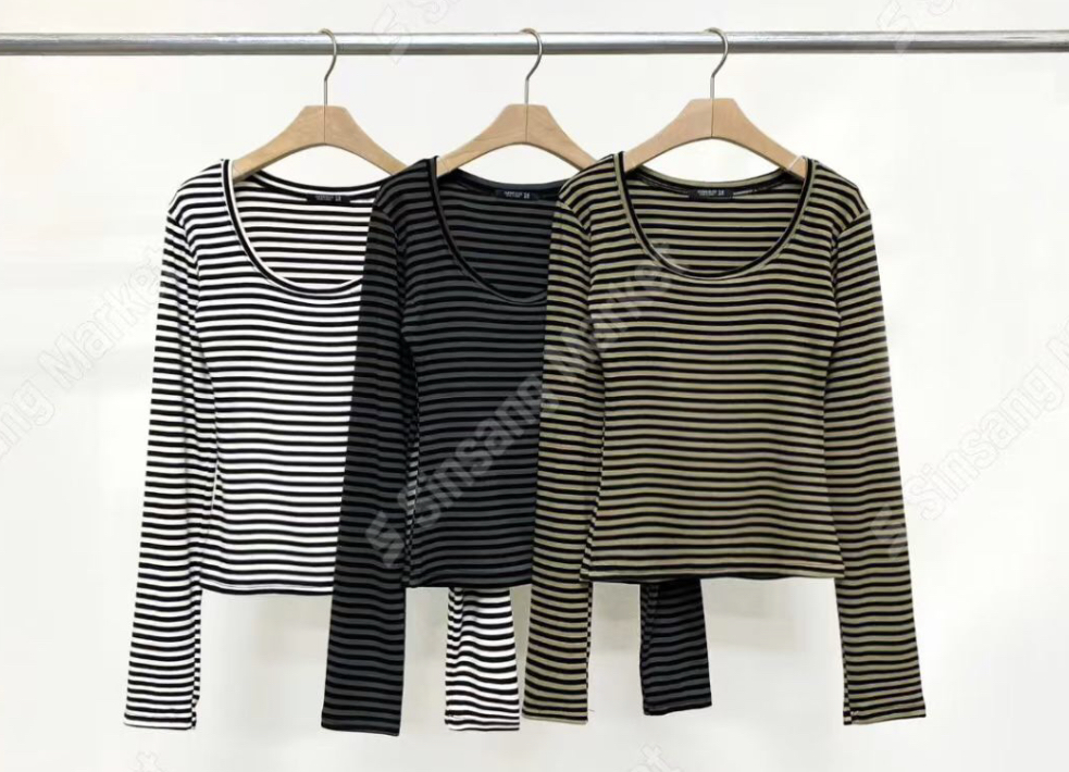 OZBRIDGE 오즈브릿지東大門㊣直郵女士新品推薦長袖T恤修身圓領OZBRIDGE 오즈브릿지長袖T恤圖色2左二色