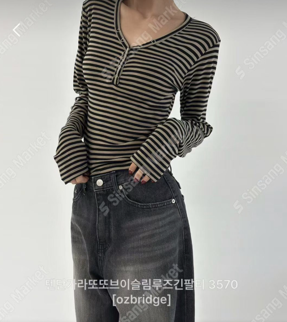 OZBRIDGE 오즈브릿지東大門㊣直郵女士新款推薦長袖T恤修身寬松OZBRIDGE 오즈브릿지長袖T恤