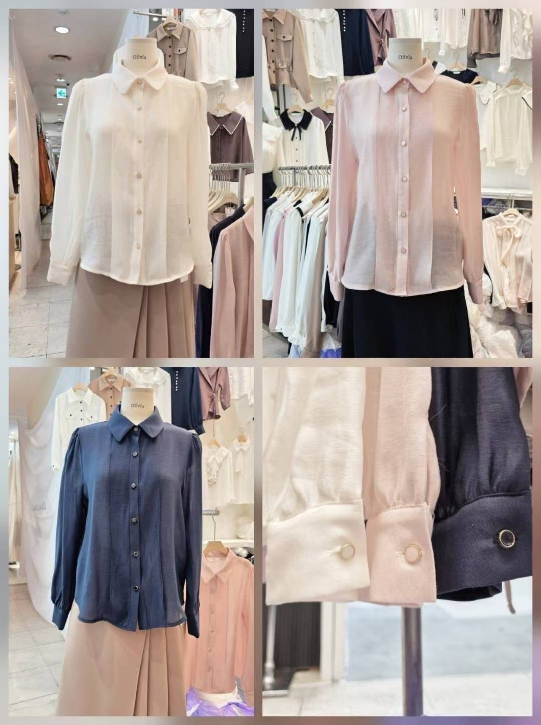 OLIVIA東大門㊣代購女士新款熱賣休閑時尚推薦真品襯衫蕾絲衫OLIVIA襯衫/蕾絲衫