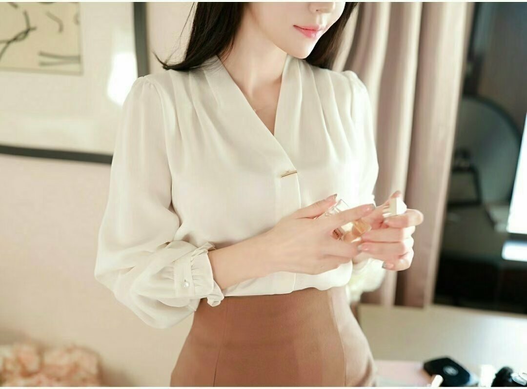 OLIVIA東大門㊣代購女裝新款25秋冬休閑推薦熱賣襯衫蕾絲衫OLIVIA襯衫/蕾絲衫圖色2