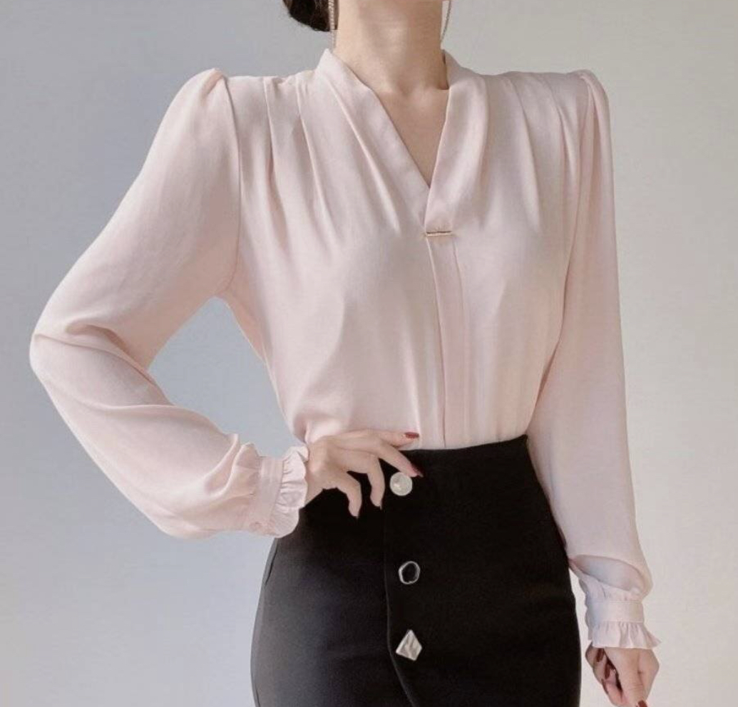 OLIVIA東大門㊣代購女裝新款25秋冬休閑推薦熱賣襯衫蕾絲衫OLIVIA襯衫/蕾絲衫圖色3