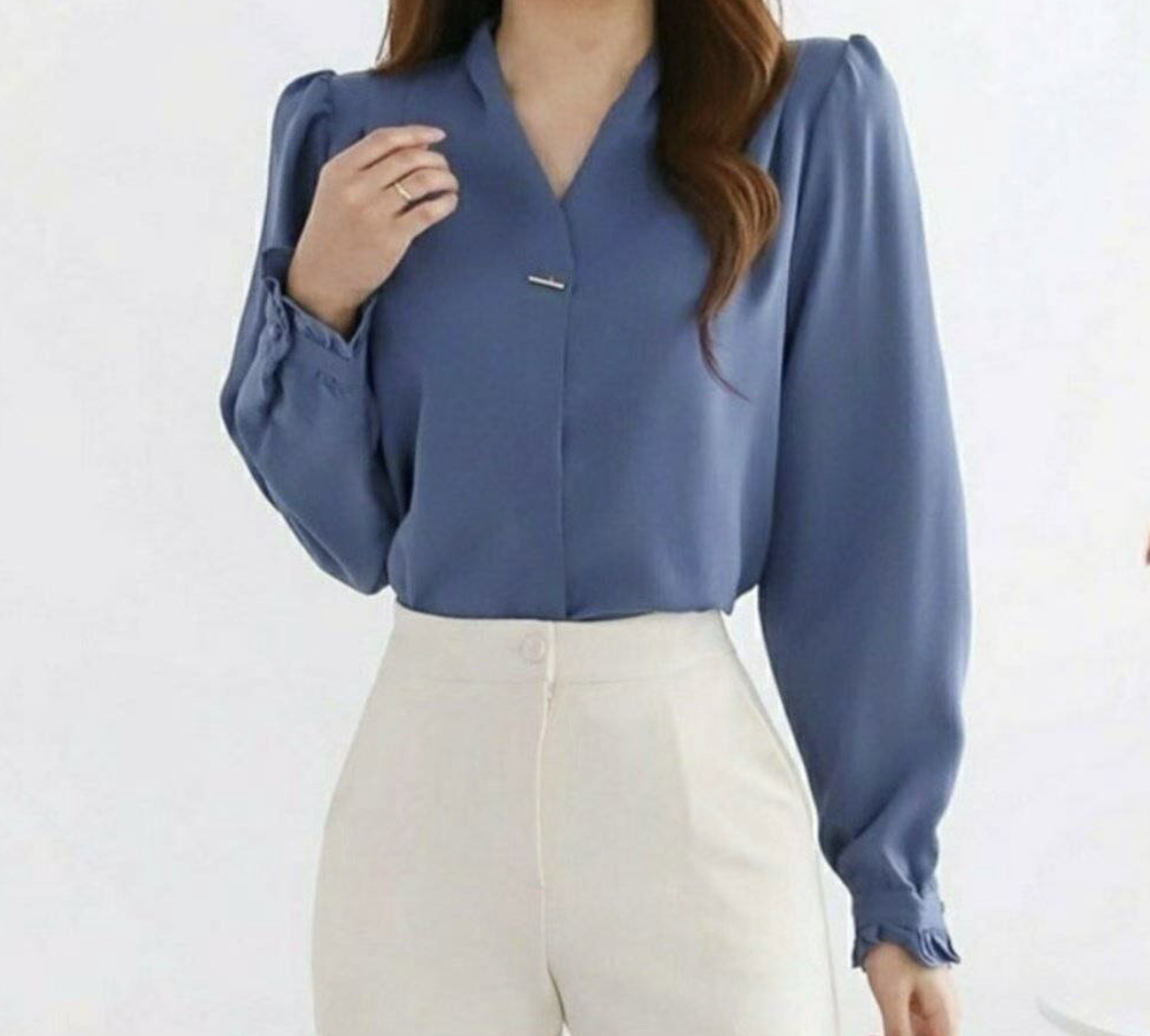 OLIVIA東大門㊣代購女裝新款25秋冬休閑推薦熱賣襯衫蕾絲衫OLIVIA襯衫/蕾絲衫圖色4