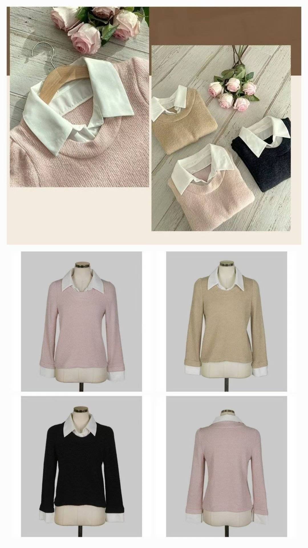 OLIVIA韓國直郵㊣女裝新品時尚職業25秋冬真品熱賣休閑針織衫OLIVIA針織衫