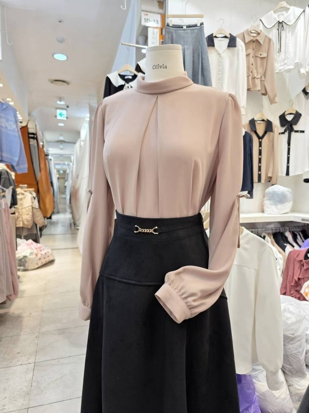 OLIVIA東大門㊣實拍女士新款25秋冬時尚人氣熱賣襯衫蕾絲衫OLIVIA襯衫/蕾絲衫圖色2