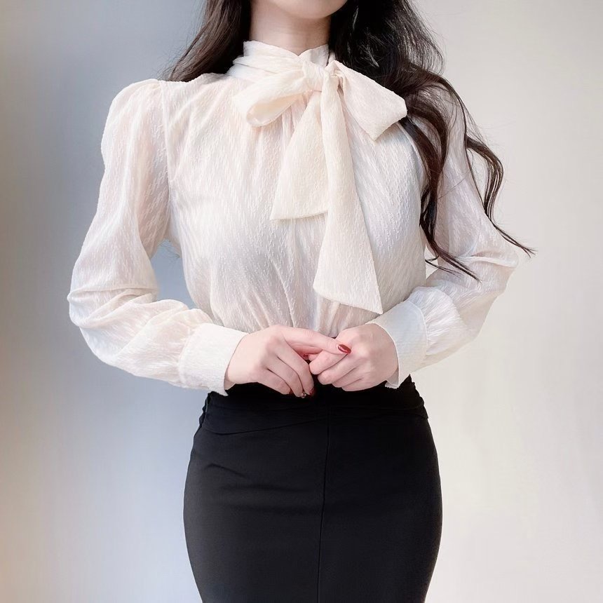 OLIVIA東大門㊣實拍女士新款推薦25秋冬真品襯衫蕾絲衫透視OLIVIA襯衫/蕾絲衫圖色2