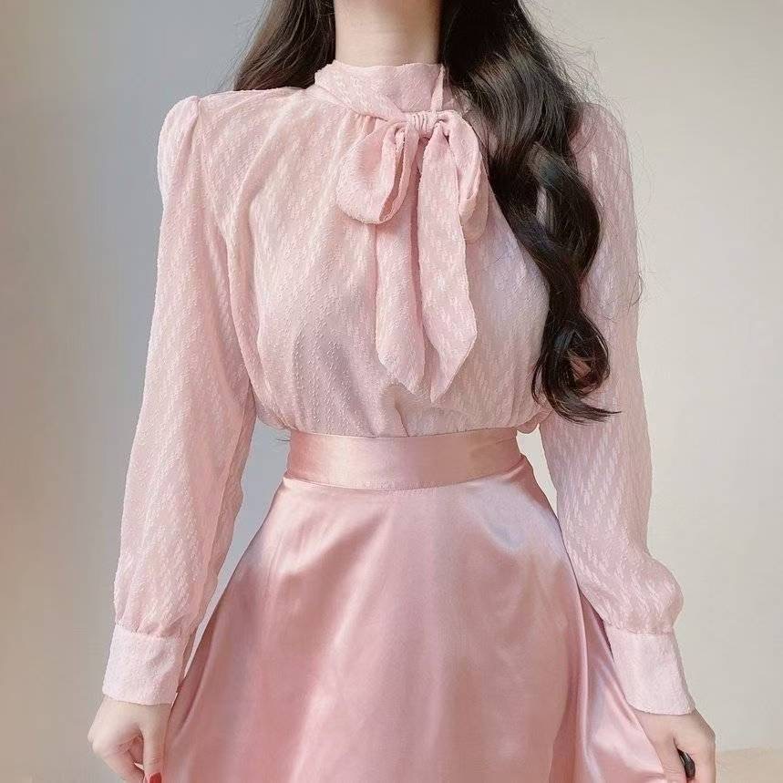 OLIVIA東大門㊣實拍女士新款推薦25秋冬真品襯衫蕾絲衫透視OLIVIA襯衫/蕾絲衫圖色3