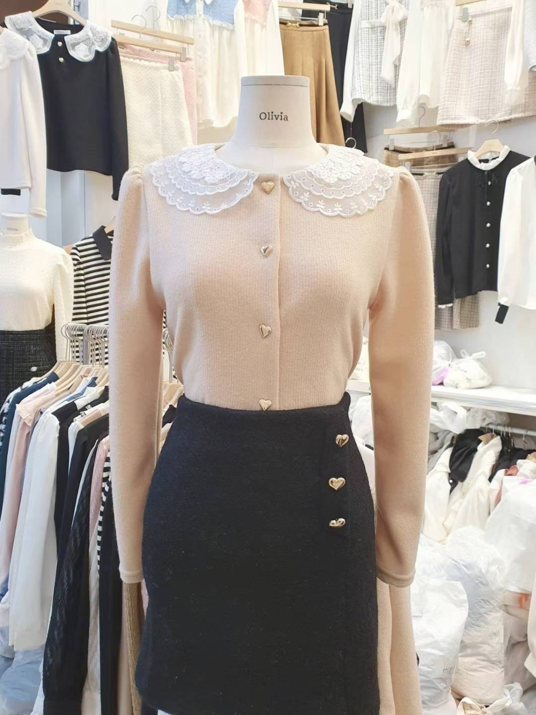 OLIVIA東大門㊣實拍女裝新品推薦時尚職業真品襯衫蕾絲衫開衫OLIVIA襯衫/蕾絲衫圖色2