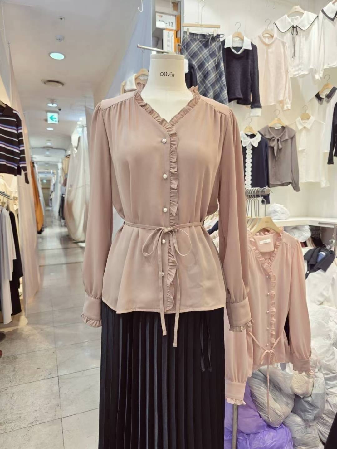 OLIVIA東大門㊣直郵女士新款人氣時尚真品休閑推薦襯衫蕾絲衫OLIVIA襯衫/蕾絲衫圖色2