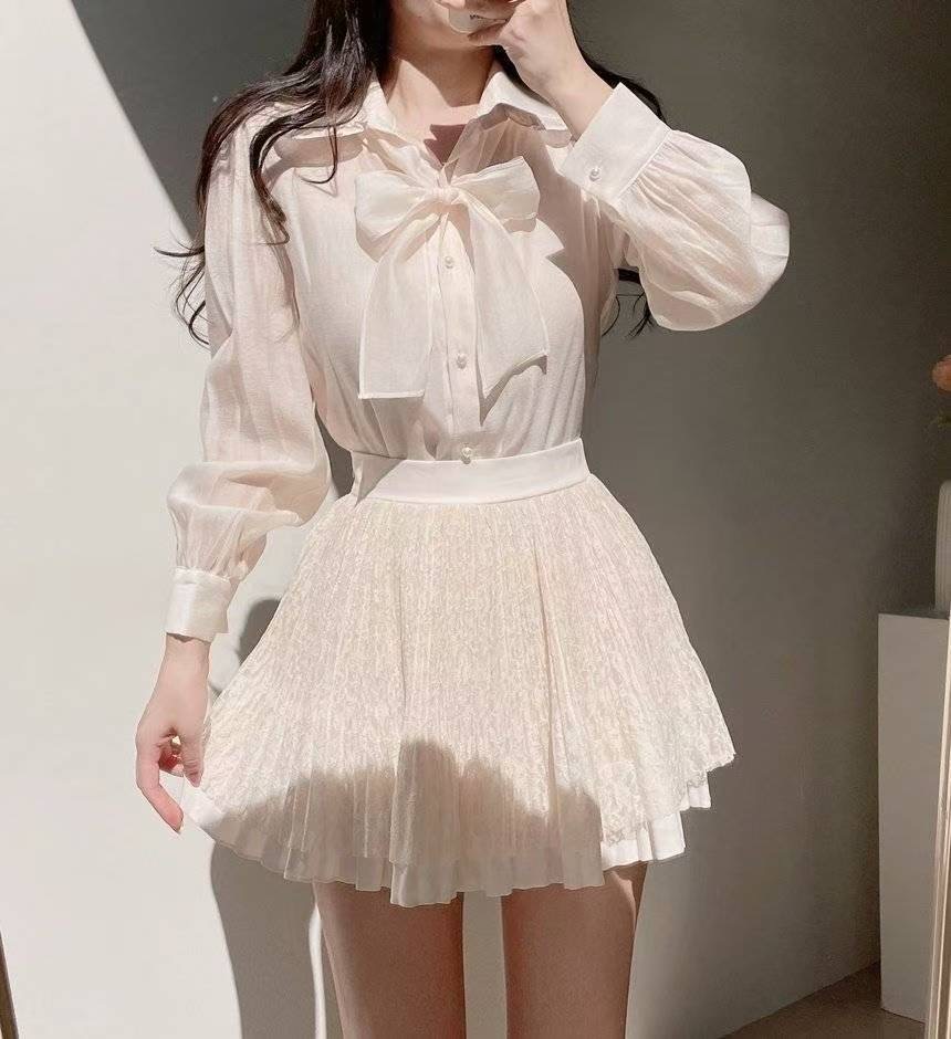 OLIVIA東大門㊣代購女裝新款25秋冬職業推薦時尚襯衫蕾絲衫OLIVIA襯衫/蕾絲衫