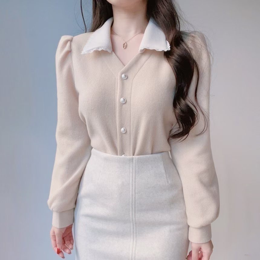 OLIVIA東大門㊣實拍女士新品推薦職業熱賣真品25秋冬襯衫蕾絲衫OLIVIA襯衫/蕾絲衫圖色2