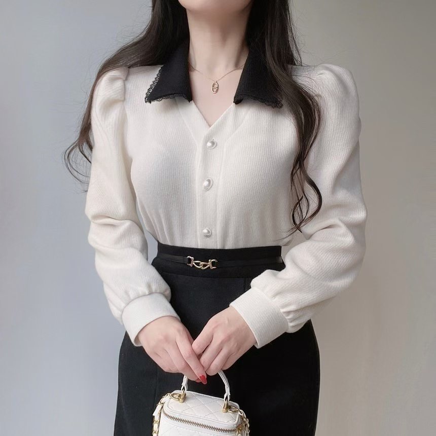 OLIVIA東大門㊣實拍女士新品推薦職業熱賣真品25秋冬襯衫蕾絲衫OLIVIA襯衫/蕾絲衫圖色3