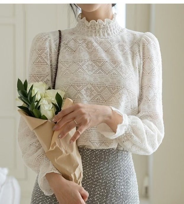OLIVIA韓國代購㊣女士新款人氣真品推薦休閑熱賣襯衫蕾絲衫OLIVIA襯衫/蕾絲衫圖色1
