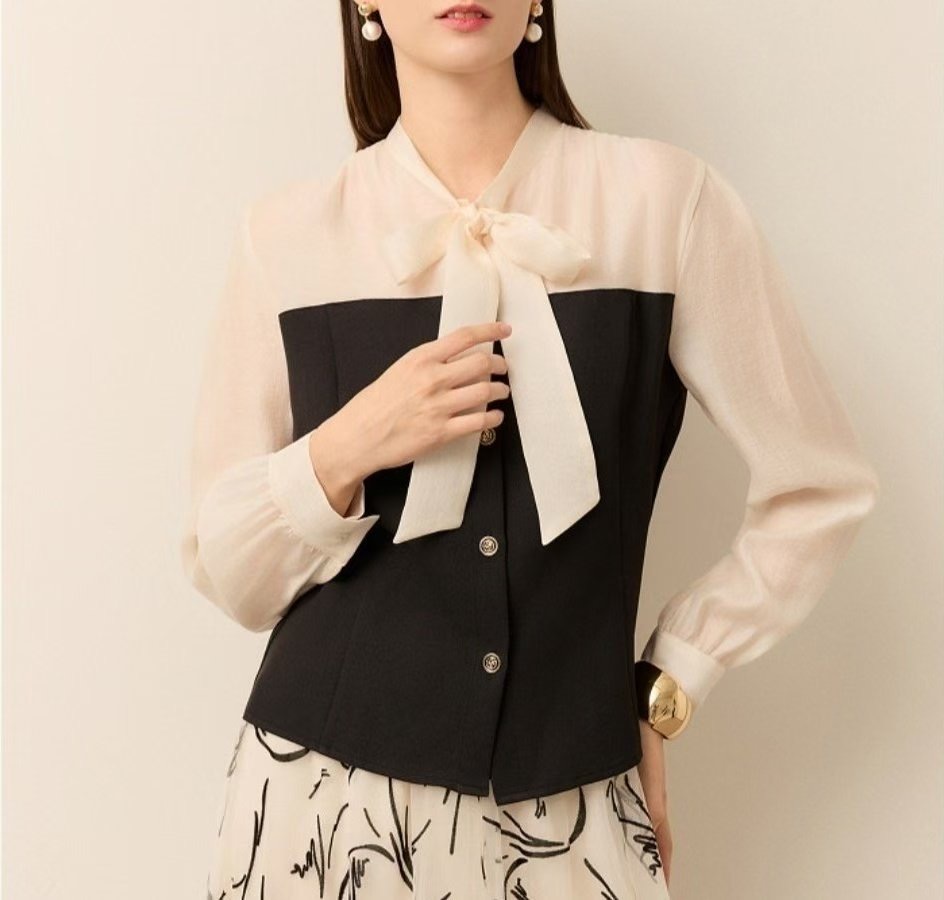 OLIVIA韓國直郵㊣女裝新款職業真品25秋冬推薦時尚襯衫蕾絲衫OLIVIA襯衫/蕾絲衫